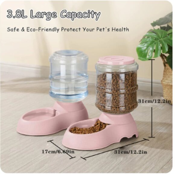 Automatic Water Dispenser Large Capacity Pet Feeder Small Dog Food Bowl Cat Feed - Picture 5 of 6
